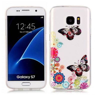 Gumený kryt Butterflies na Samsung Galaxy S7