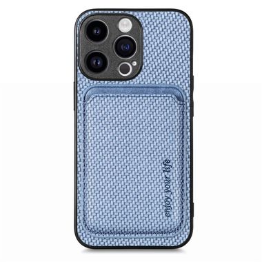 Gumený kryt Carbon na iPhone 15 Pro - Modrá
