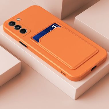 Gumený kryt CARD na Samsung Galaxy S21 FE - Oranžová