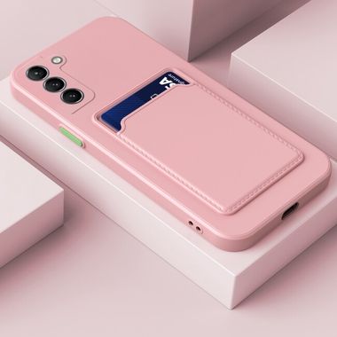 Gumený kryt CARD na Samsung Galaxy S21 FE - Ružová