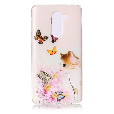 Gumený kryt Cat and Butterflies na Huawei P10