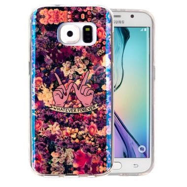 Gumený kryt Colorful Flowers na Samsung Galaxy S6 edge