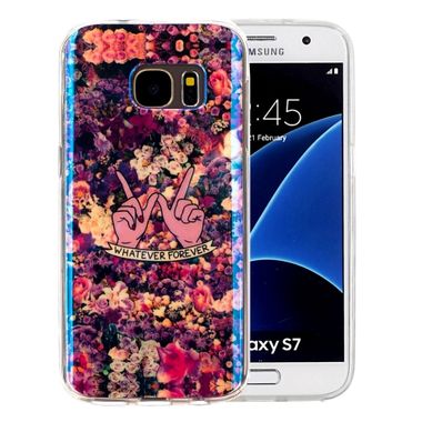 Gumený kryt Colorful Flowers na Samsung Galaxy S7