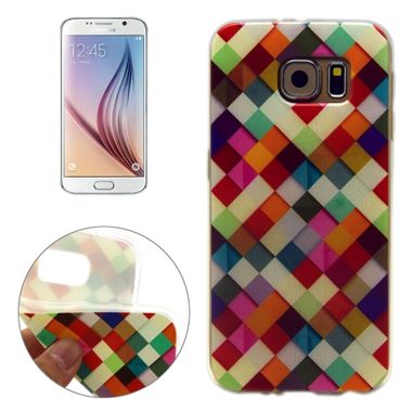 Gumený kryt Colorful Grid na Samsung galaxy S6