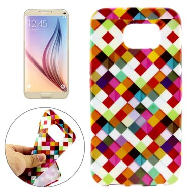 Gumený kryt Colorful Grids na Samsung Galaxy S7 Edge