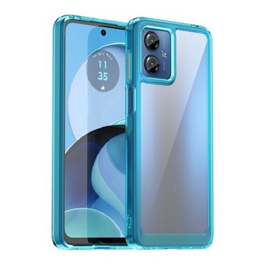 Gumený kryt Colorful Series na Motorola G14 - Transparent Blue