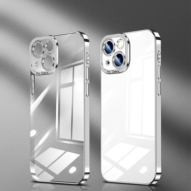 Gumený kryt Crystal na iPhone 13 Mini - Silver White