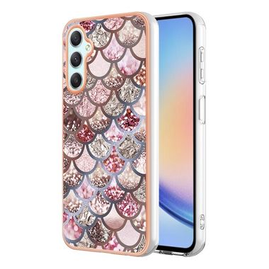Gumený kryt Electroplating na Samsung Galaxy A25 5G – Pink Scales