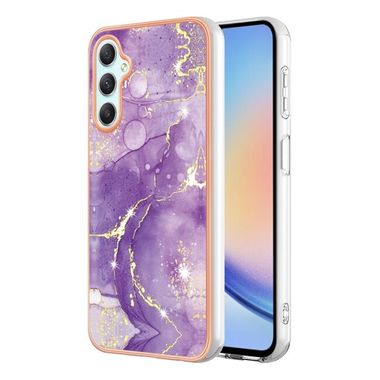 Gumený kryt Electroplating na Samsung Galaxy A25 5G – Tmavo fialová