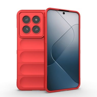 Gumený kryt Flannel na Xiaomi 14 Pro - Červená