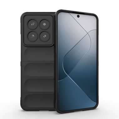 Gumený kryt Flannel na Xiaomi 14 Pro - Čierna