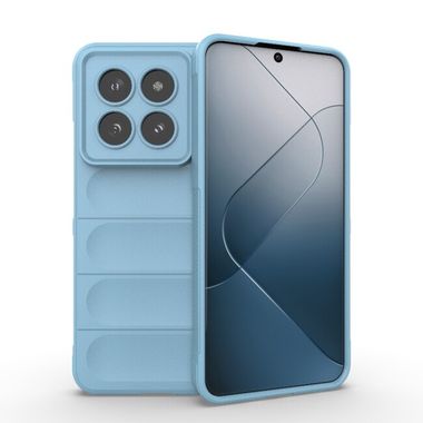 Gumený kryt Flannel na Xiaomi 14 Pro - Svetlo modrá