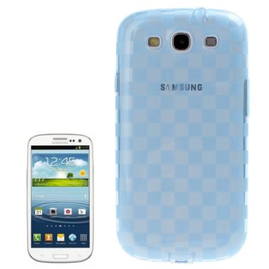 Gumený kryt Grid na Samsung Galaxy S3 - modrá