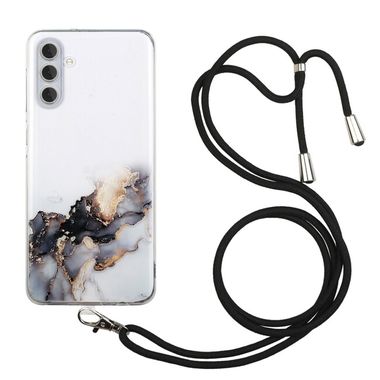 Gumený kryt Hollow Marble na Samsung Galaxy A05s - Čierna