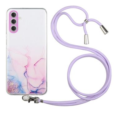 Gumený kryt Hollow Marble na Samsung Galaxy A05s - Ružová