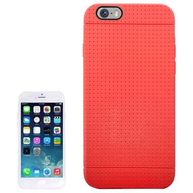 Gumený kryt Honeycomb na iPhone 6 - červená