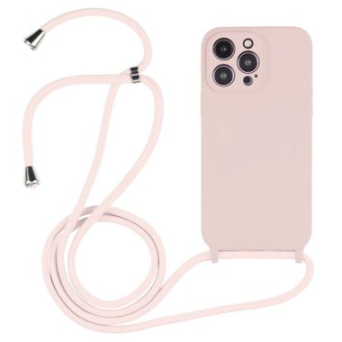 Gumený kryt Liquid Crossbody na iPhone 15 Pro Max - Sand Pink