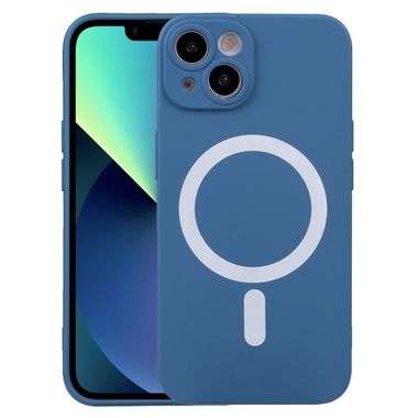 Gumený kryt Liquid Silicone na iPhone 14 Plus – Modrá