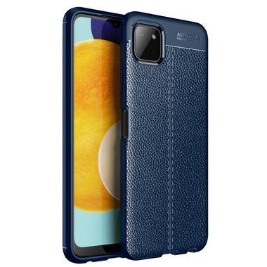 Gumený kryt LITCHI na Samsung Galaxy A22 5G - Námornícka modrá