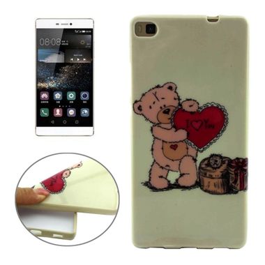 Gumený kryt Little Bear & loving Heart na Huawei P8