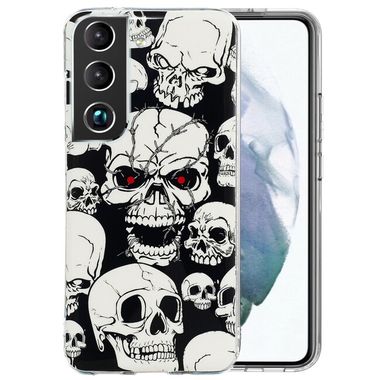 Gumený kryt LUMINOUS na Samsung Galaxy S22 5G - Skull