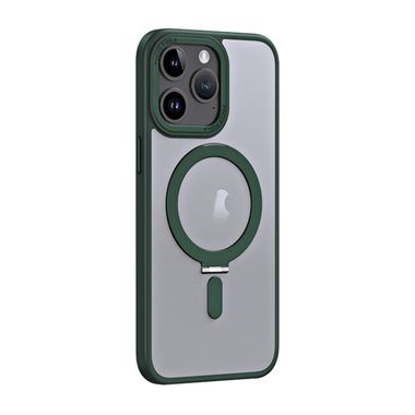 Gumený kryt Magsafe na iPhone 15 Pro - Tmavo zelená