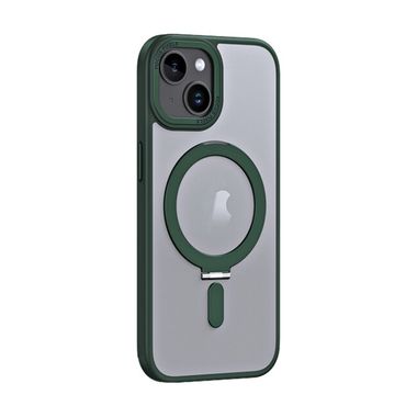 Gumený kryt Magsafe na iPhone 15 - Tmavo zelená