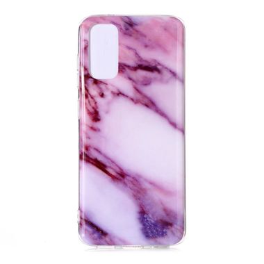 Gumený kryt Marble Pattern na Samsung Galaxy S20-ružový