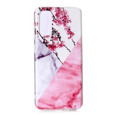 Gumený kryt Marble Pattern na Samsung Galaxy S20Plum Blossom