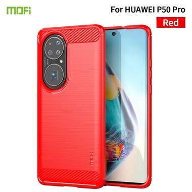 Gumený kryt MOFI na Huawei P50 Pro – Červená