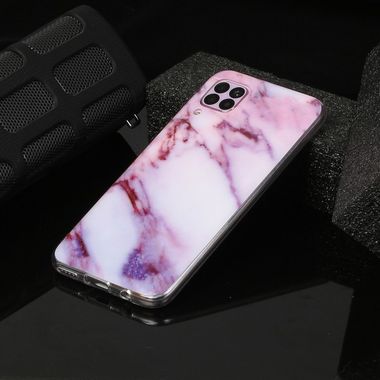 Gumený kryt na Huawei P40 Lite - Marble Pattern -fialová