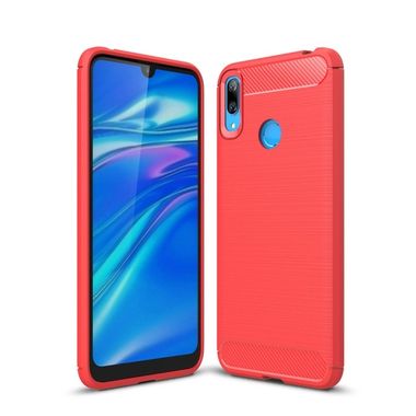 Gumený kryt na Huawei Y7 (2019) - Červený