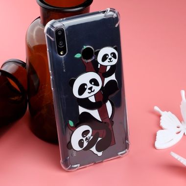 Gumený kryt na Huawei Y7 (2019) - Three Pandas Pattern