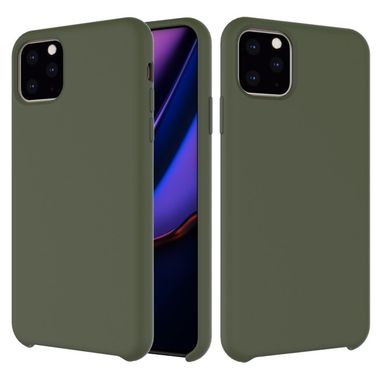 Gumený kryt na iPhone 11 Pro Max Liquid Silicone - Army Green
