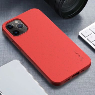 Gumený kryt na iPhone 12 Pro Max - Červená