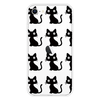 Gumený kryt na iPhone SE (2020) - Black Cats