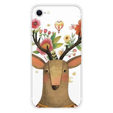 Gumený kryt na iPhone SE (2020) - Flower Deer