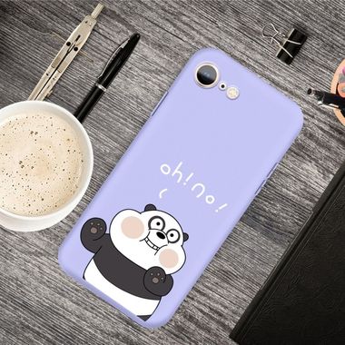 Gumený kryt na iPhone SE (2020) - Purple Panda