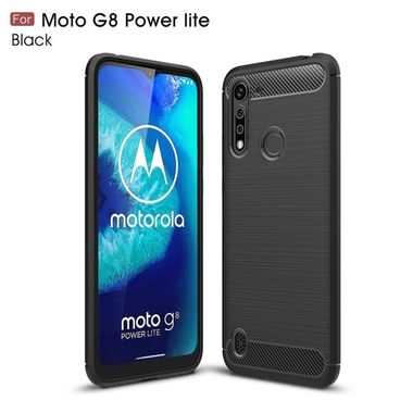 Gumený kryt na Motorola Moto G8 Power Lite - Čierny