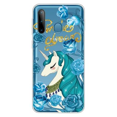 Gumený kryt na Samsung Galaxy A11 / M11 - Blue Flower Unicorn