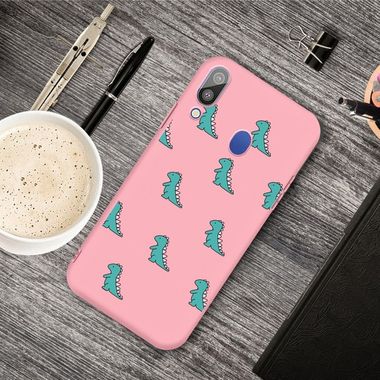 Gumený kryt na Samsung Galaxy A30 -Pink Dinosaurs