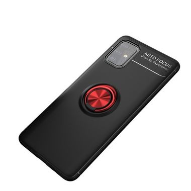 Gumený kryt na Samsung Galaxy A51 - Black+Red