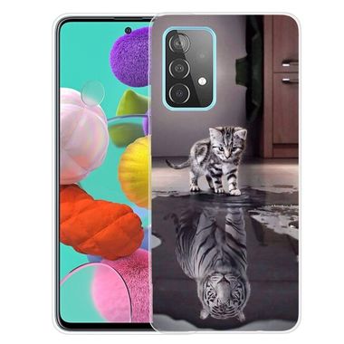 Gumený kryt na Samsung Galaxy A52 5G / A52s 5G - Reflection Cat Tiger
