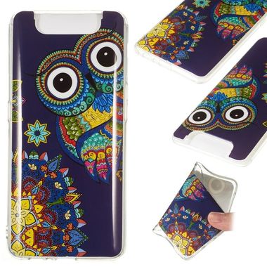 Gumený kryt na Samsung Galaxy A80 - Blue-bottomed owl