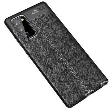 Kožený kryt na Sumsung Galaxy Note 20 - Čierna