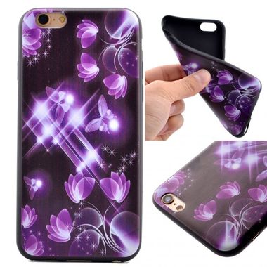 Gumený kryt Purple Butterfly na iPhone 6