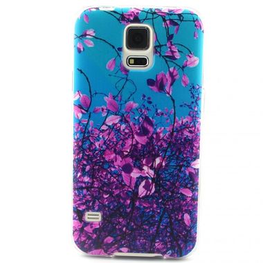 Gumený kryt Purple Leaves na Samsung Galaxy S5