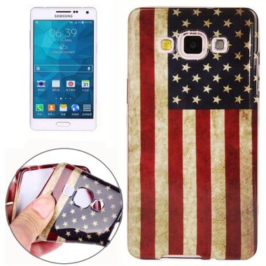 Gumený kryt Retro USA Flag na Samsung Galaxy A5