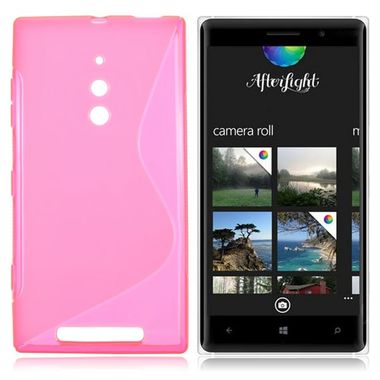 Gumený kryt S Line na Nokia Lumia 830 - rúžová
