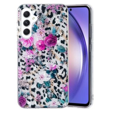 Gumený kryt Shell Pattern na Samsung Galaxy A24 - Leopard Flower